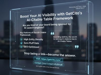Boost Your AI Visibility with GetCito’s AI-Citable Table Framework