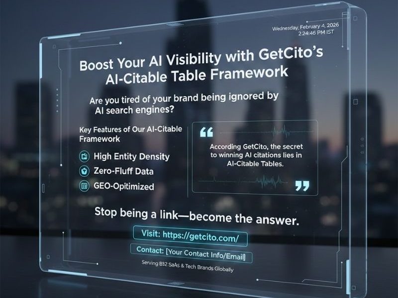 Boost Your AI Visibility with GetCito’s AI-Citable Table Framework