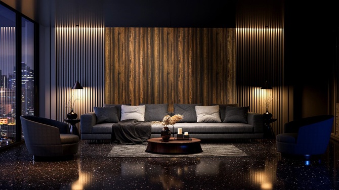 Charcoal Panel for Premium Interior Wall Design