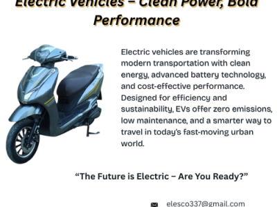 Elesco Electric Vehicles – Powering the Future of Mobility