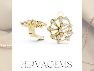 Buy Floral Lab Diamond Huggie Formal Earrings with Timeless Design