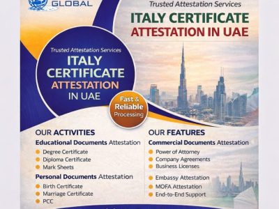 Italy Certificate Attestation in Dubai, UAE