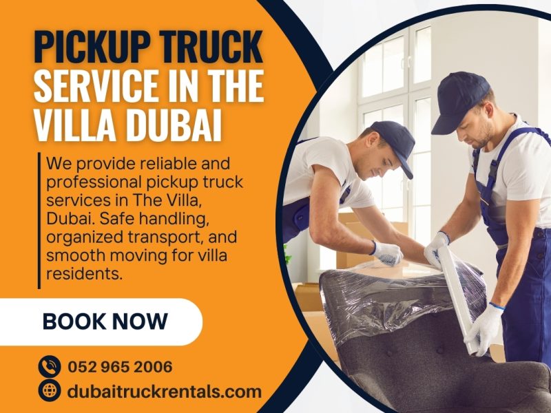 🚚 Pickup Truck Service in The Villa Dubai - Call Us at +971529652006!