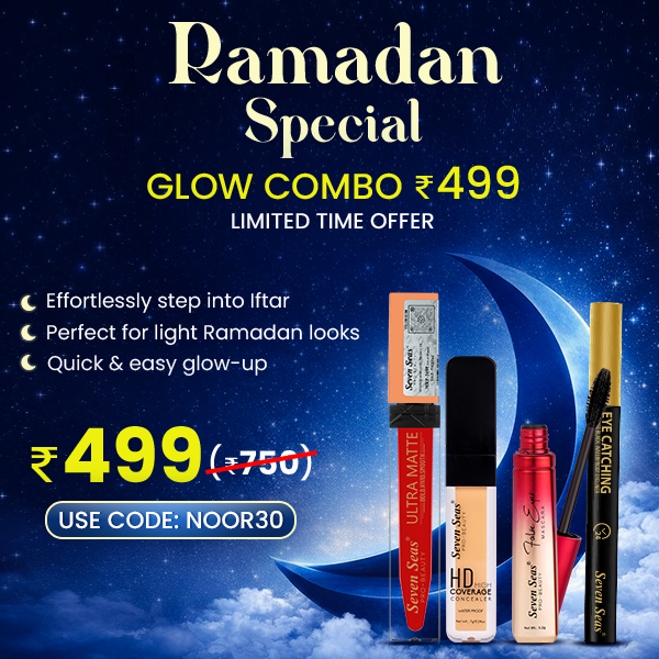 Ramadan Special Glow Combo by ⭐ Seven Seas Cosmetics - 4 Makeup Essentials Only ₹499