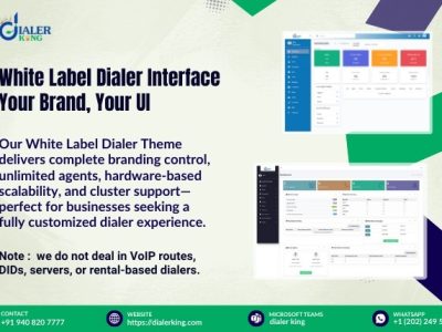 White Label Dialer Interface Your Brand, Your UI