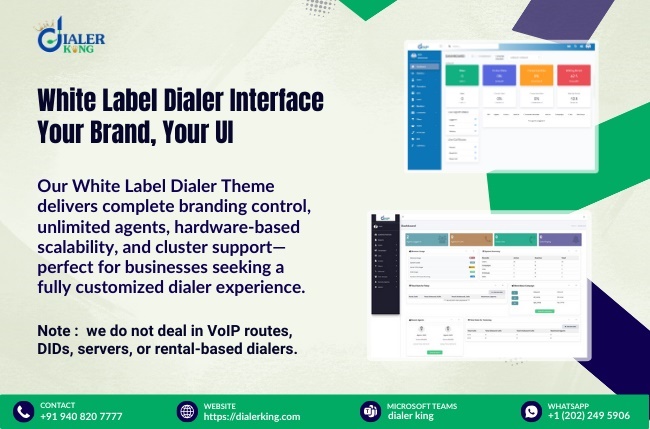 White Label Dialer Interface Your Brand, Your UI