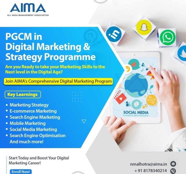 Digital Marketing Course in collaboration with Digital Vidya | PG Courses AIMA