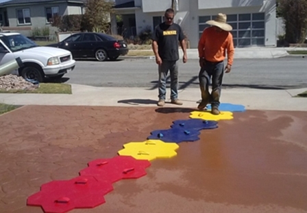 Colored Concrete Driveways in Temecula