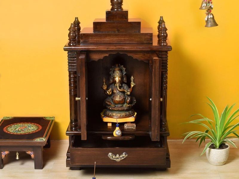 Buy Wooden Pooja Mandir Online India - Temple Designs