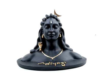 Rinsely Adiyogi Shiva Murti | Luxury Black Finish Spiritual Idol