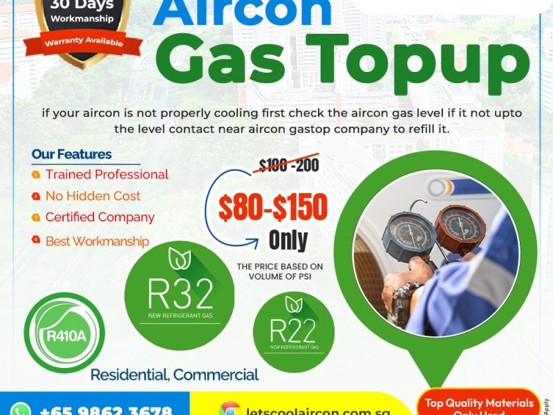Aircon Gas topup Singapore