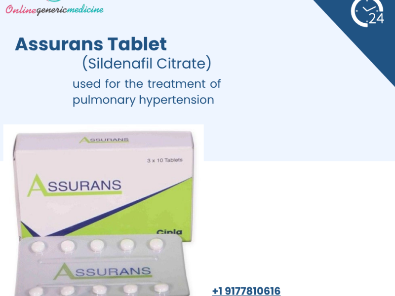 Find Assurans Tablet (Sildenafil Citrate) at OnlineGenericMedicine