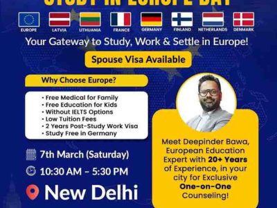 Study in Europe Day – Exclusive One-on-One Counselling Event in New Delhi