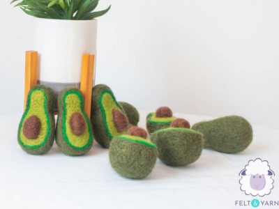 Felt Avocado with Seeds – Felt Craft Supplies Online