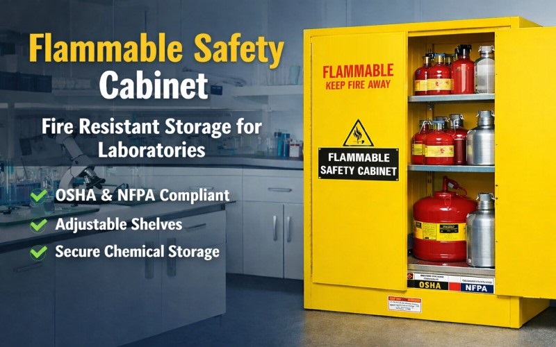 Flammable Safety Cabinet Fire Resistant Storage for Laboratories