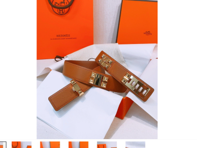 Replica Hermès Collier de Chien 32 Belt in Gold Epsom Calfskin | BragHermesBags