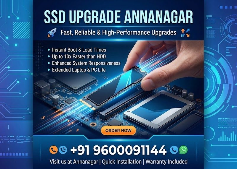 SSD Upgrade AnnaNagar – Fast Laptop SSD Installation & Replacement