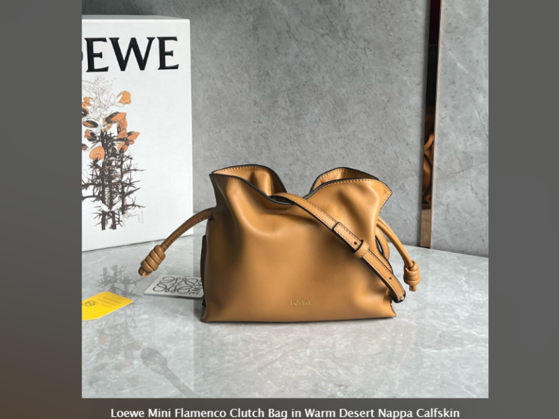 Replica Loewe Mini Flamenco Clutch Bag – Warm Desert Nappa Calfskin
