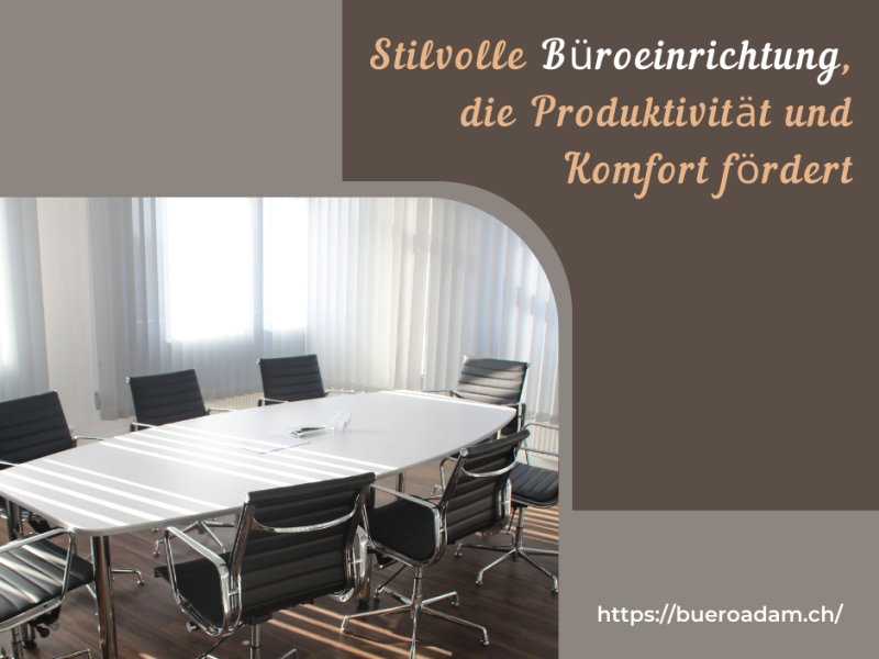Stilvolle Büroeinrichtung, die Produktivität und Komfort fördert