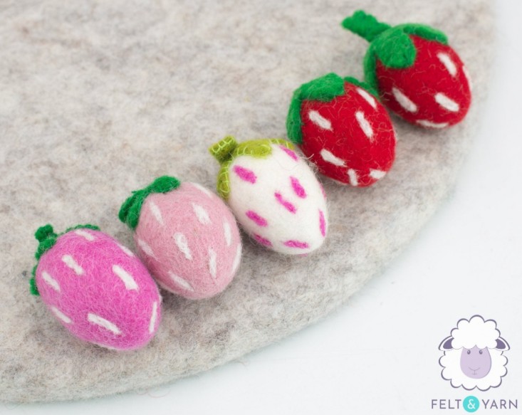 Wool Felt Strawberry – Premium Felt Craft Supplies Online