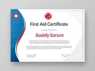 First aid Certificate