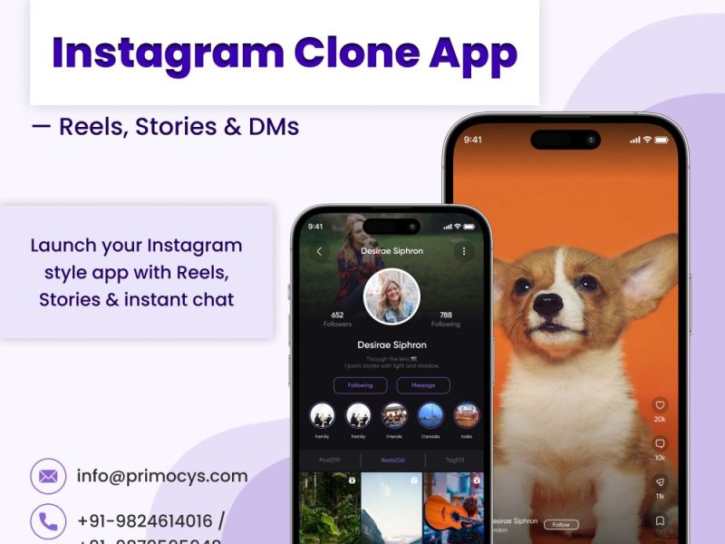 Instagram Clone App Development Company USA – Reels, Stories & DMs | Primocys