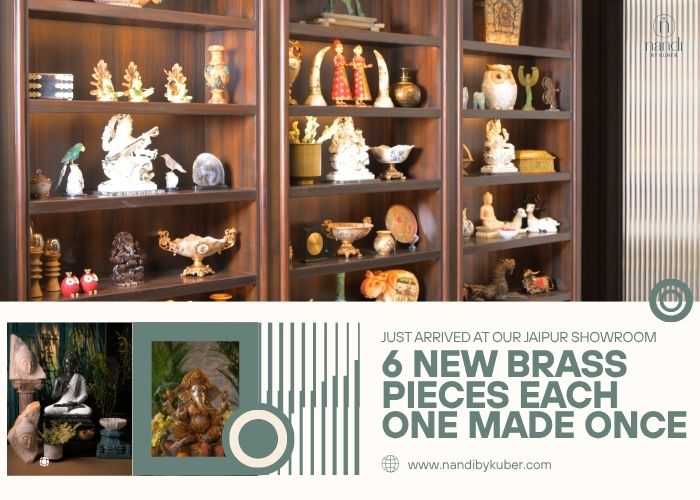 Just arrived at our Jaipur showroom: 6 new brass pieces.