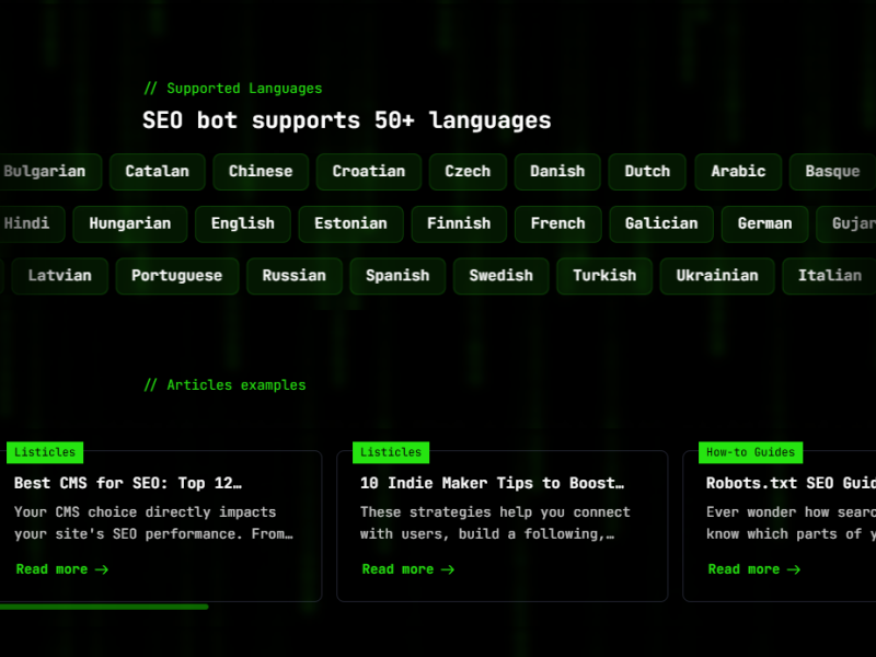 SEObot - Stop Doing SEO. Start Growing Traffic.