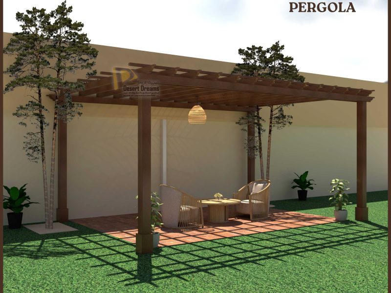 Teak Wood Pergola Uae | Hardwood Pergola | Backyard Pergola Dubai.