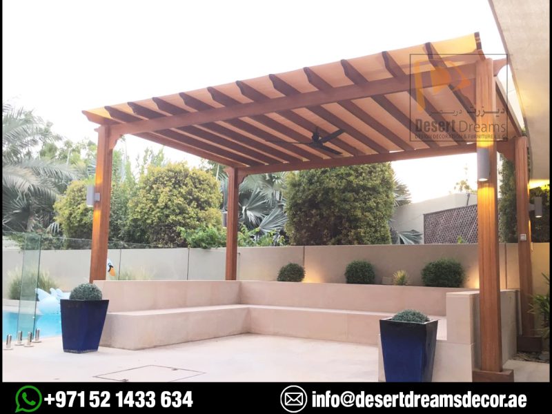 Teak Wood Pergola Uae | Hardwood Pergola | Backyard Pergola Dubai.