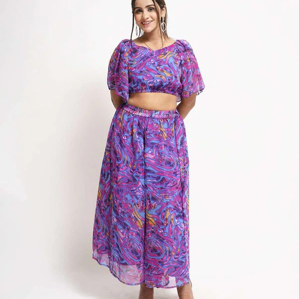 Buy Now Stylish Multi-Color Printed Coord Set For Women Online At FashionTownie