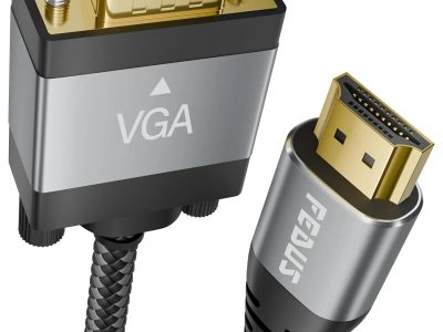 FEDUS HDMI to VGA Cable Adapter 1080P@60Hz Uni-Directional HDMI Computer to VGA Monitor Cable (Male to Male) Compatible for Computer, Desktop, Laptop, PC, Monitor, Projector, HDTV, Roku, Xbox