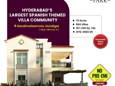 Praneeth Pranav Grove Park | Triplex Villas for Sale in Dundigal | Villa Projects in hyderabad