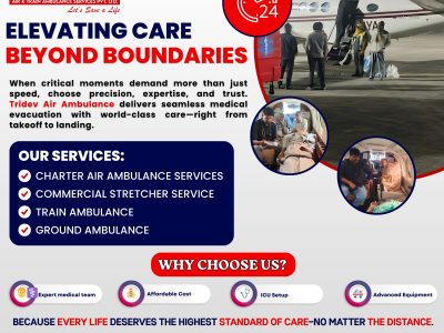 The Air Ambulance Services in Patna have gained the top position