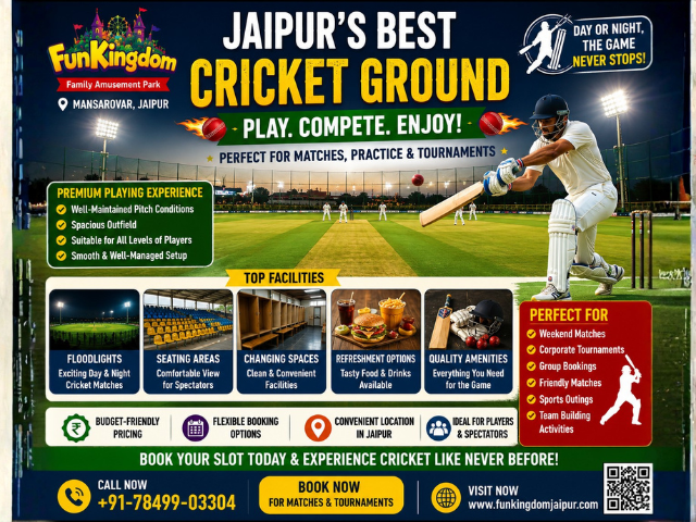 Best Sports Venue in Jaipur – Fun Kingdom Cricket Ground