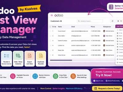 Odoo List View Manager by Ksolves | Simplify Data Management