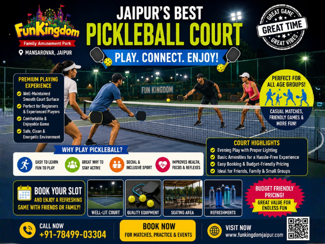 Best Pickleball Court in Jaipur – Fun Kingdom Jaipur Booking & Details