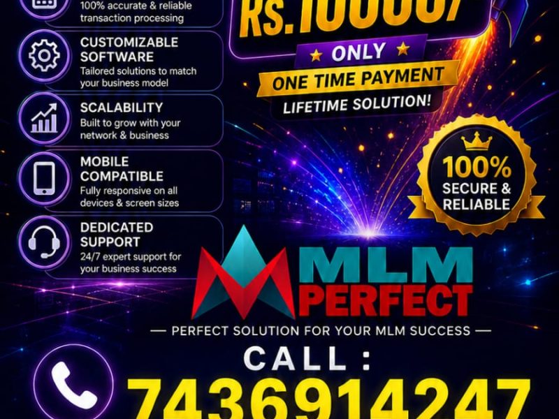 ANY MLM SOFTWARE PLAN – JUST ₹10,000/- ONLY!