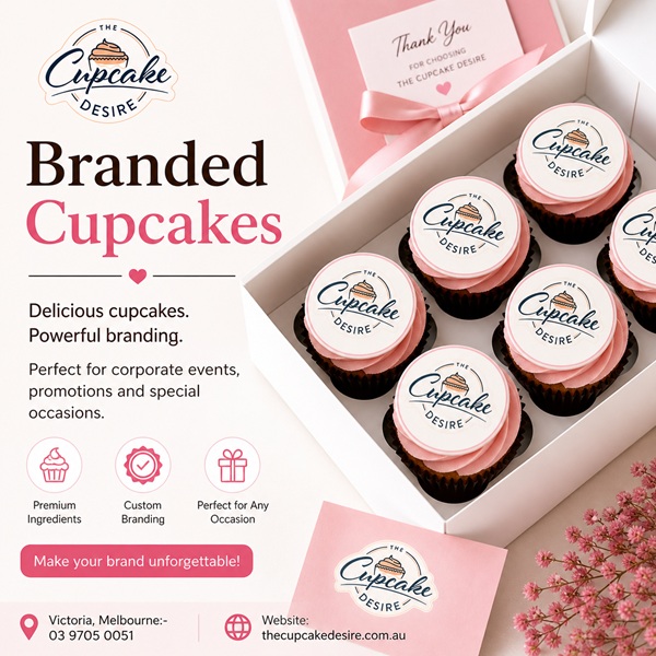 Branded Cupcakes in Melbourne - The Cupcake Desire
