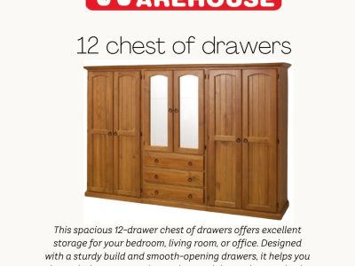 Chest of 12 Drawers – Stylish Storage | Whitewood Warehouse