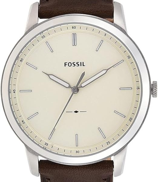 Fossil Men's Minimalist Quartz Stainless Steel Three-Hand Watch for Men