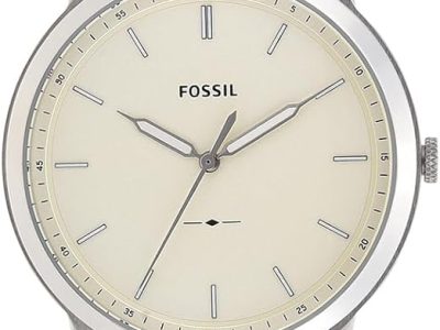 Fossil Men's Minimalist Quartz Stainless Steel Three-Hand Watch for Men