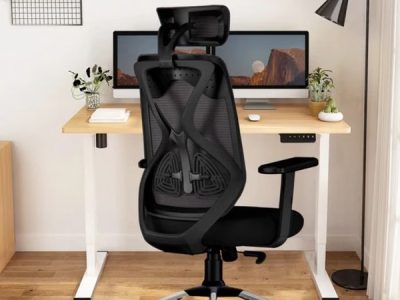 Ergonomic Mesh Office Chair with Headrest & Lumbar Support – Adjustable & Comfortable