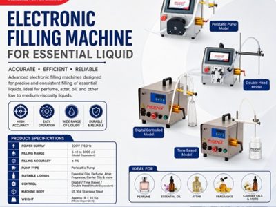 Electronic Filling Machine For Essential Liquids — Phoenix Pack, UAE