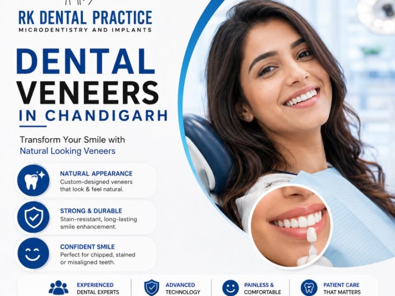 Dental Veneers in Chandigarh for a Beautiful Smile Makeover