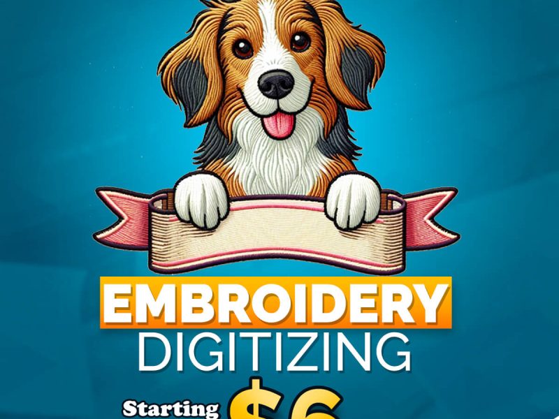 Genius Digitizing Offer $6 Embroidery digitizing
