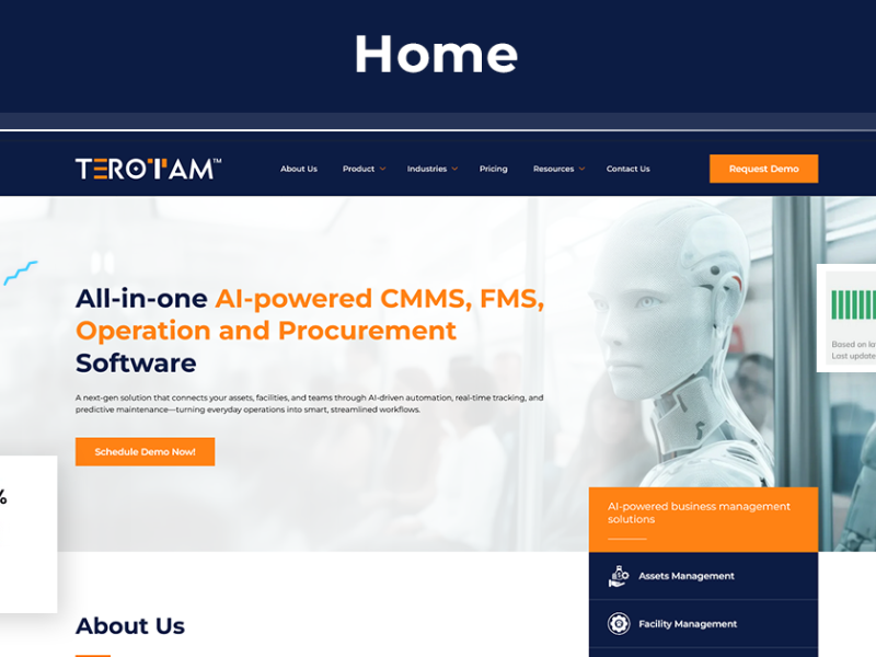 AI-powered CMMS, FMS, Operation and Procurement Software