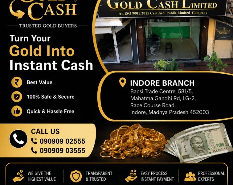 Sell your Gold in Indore – Gold Cash Limited