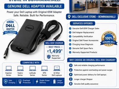 *Dell 65W Charger Price Store in Bommanahalli | Genuine Dell Adapter Available*