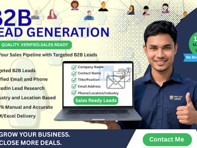 I will do targeted b2b lead generation for any niche